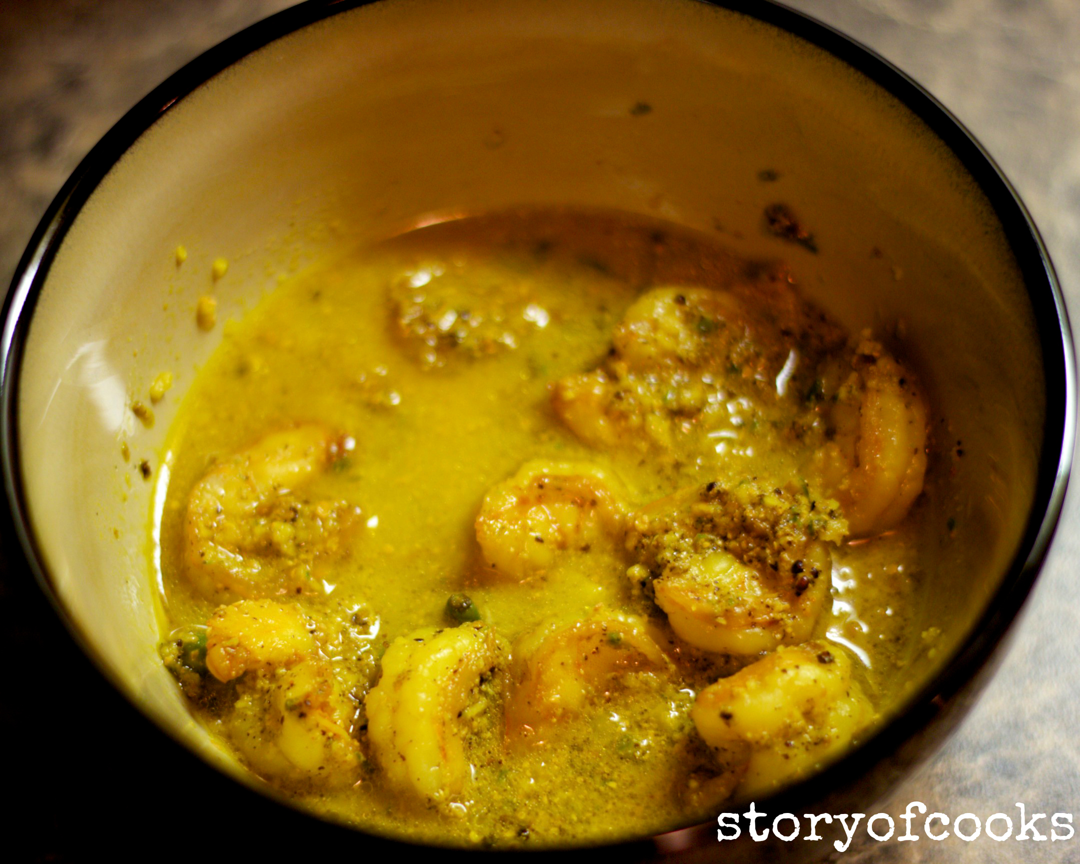 shrimp in mustard sauce