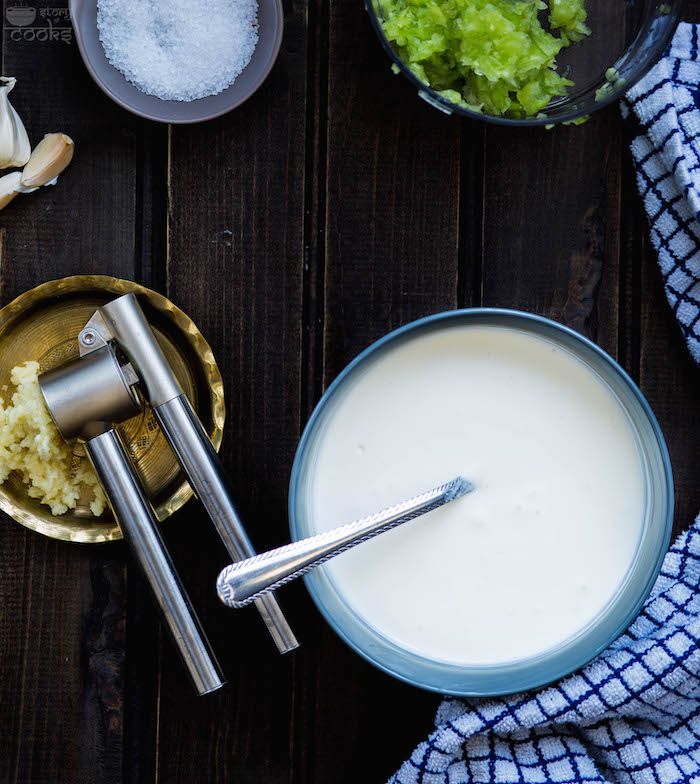 tzatziki getting ready