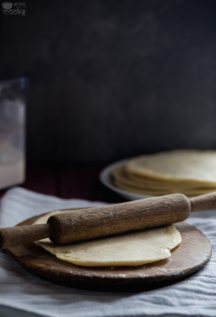 porotta dough flattening