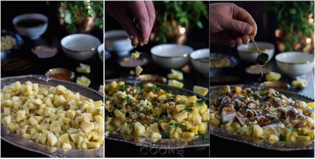 potato chaat preparation