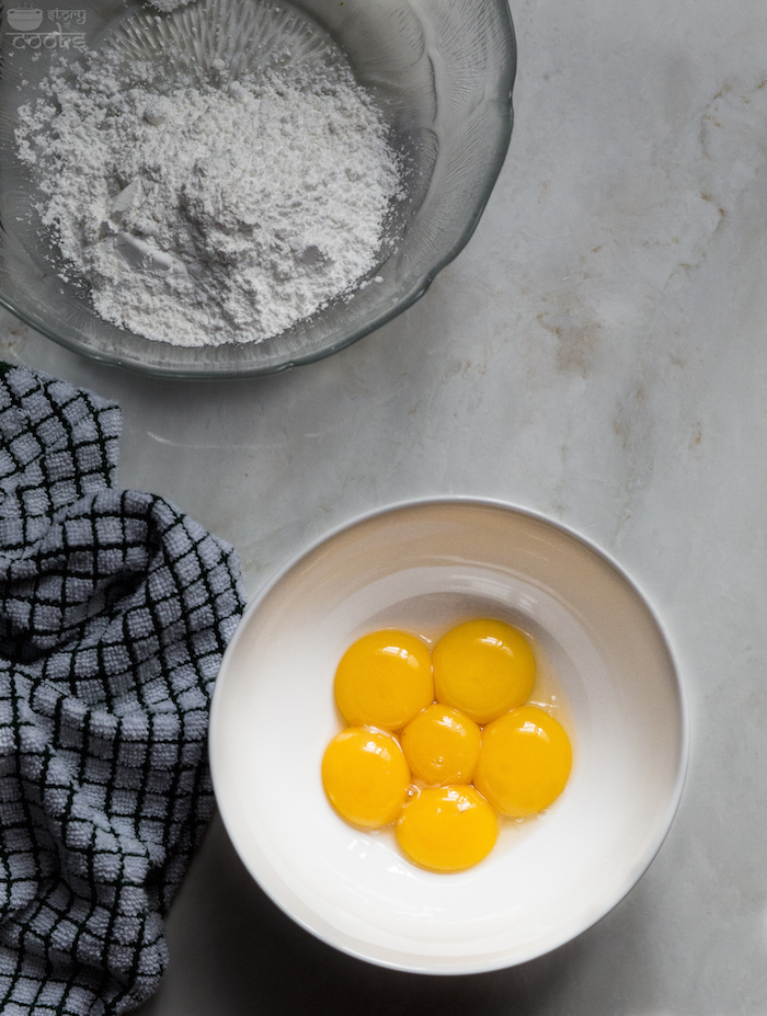 separated egg yolks