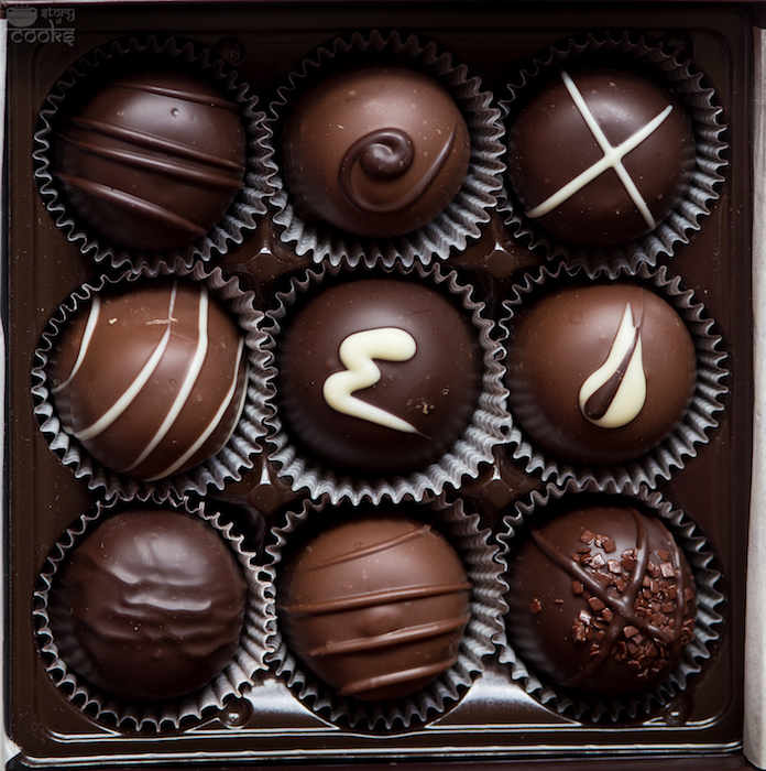 chocolates closeup