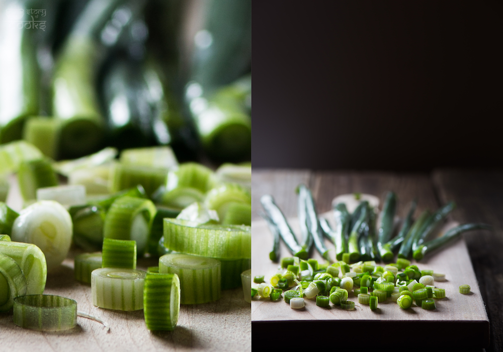 green onion diptych