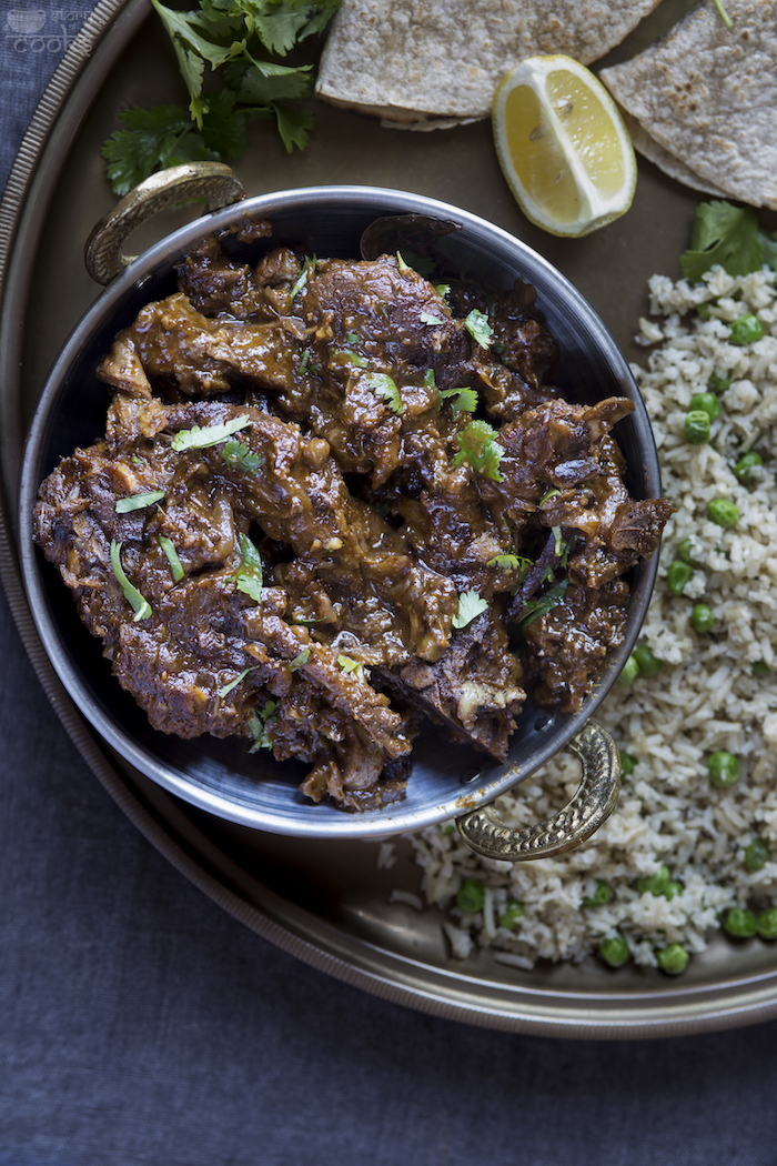 goat rogan josh plate closeup