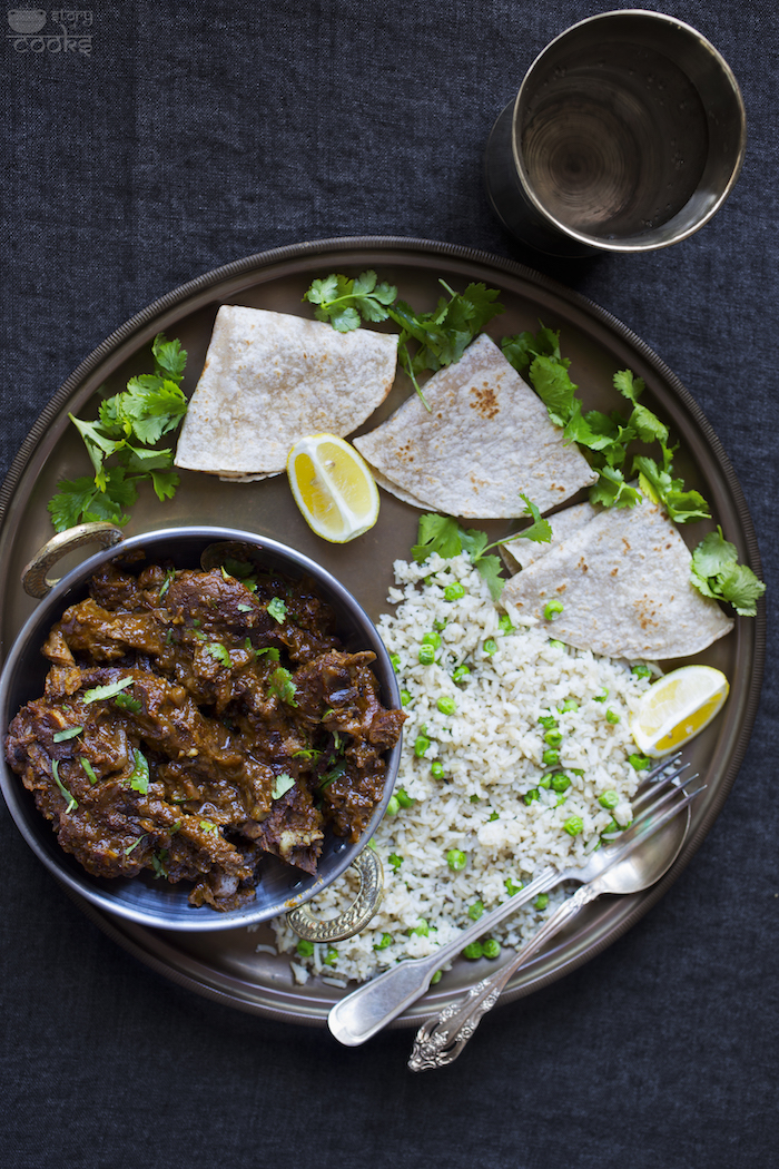 goat rogan josh plate