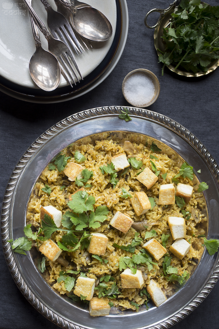 Indian Spiced Mushroom Rice