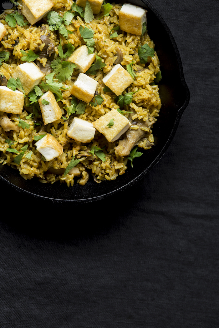 Indian Spiced Mushroom Rice