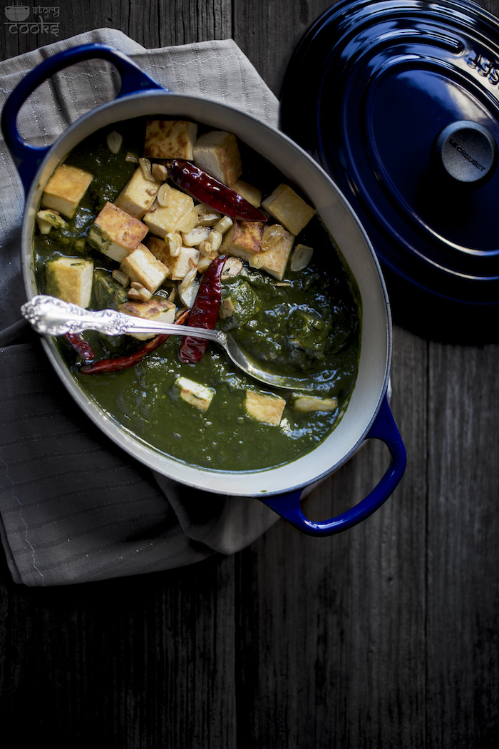 palak tofu