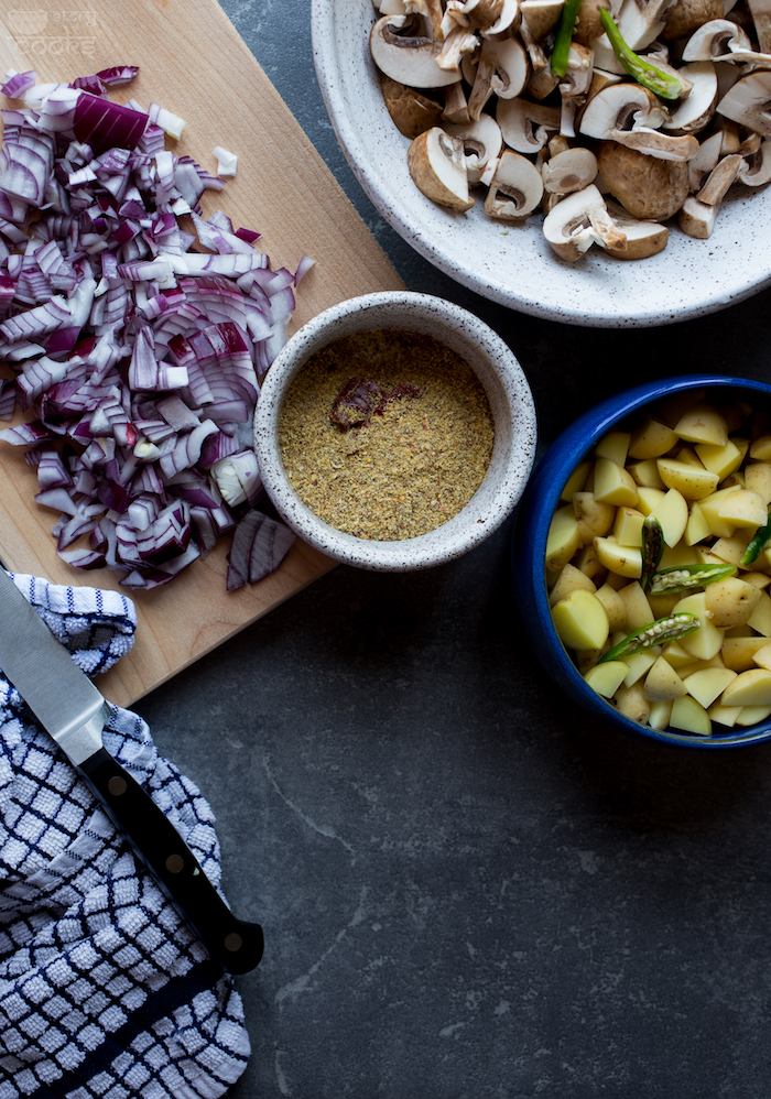 mushroom stirfry chopped