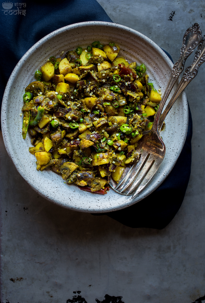 mushroom stirfry topdown