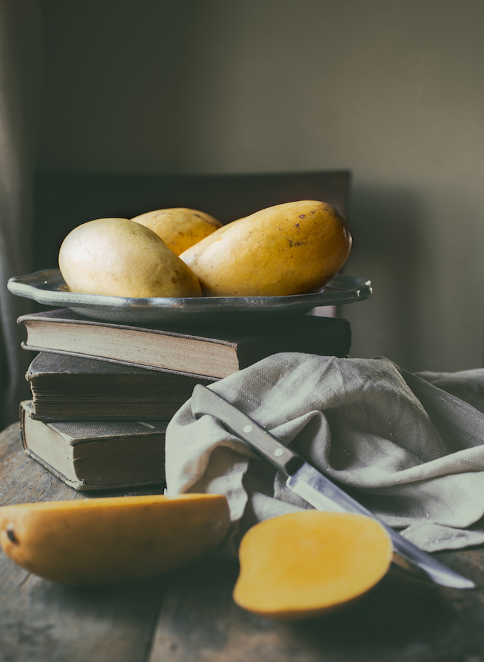 mango with books
