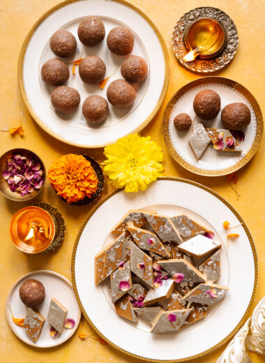 Peanut Kalti (Barfi) and Peanut Coconut Laddoo