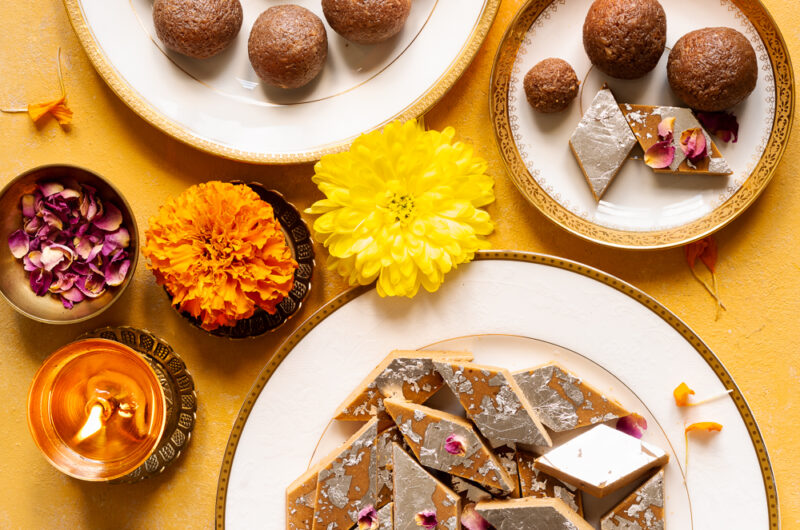 Peanut Kalti (Barfi) and Peanut Coconut Laddoo