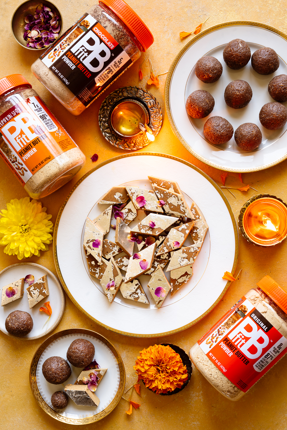 Peanut Kalti (Barfi) and Peanut Coconut Laddoo