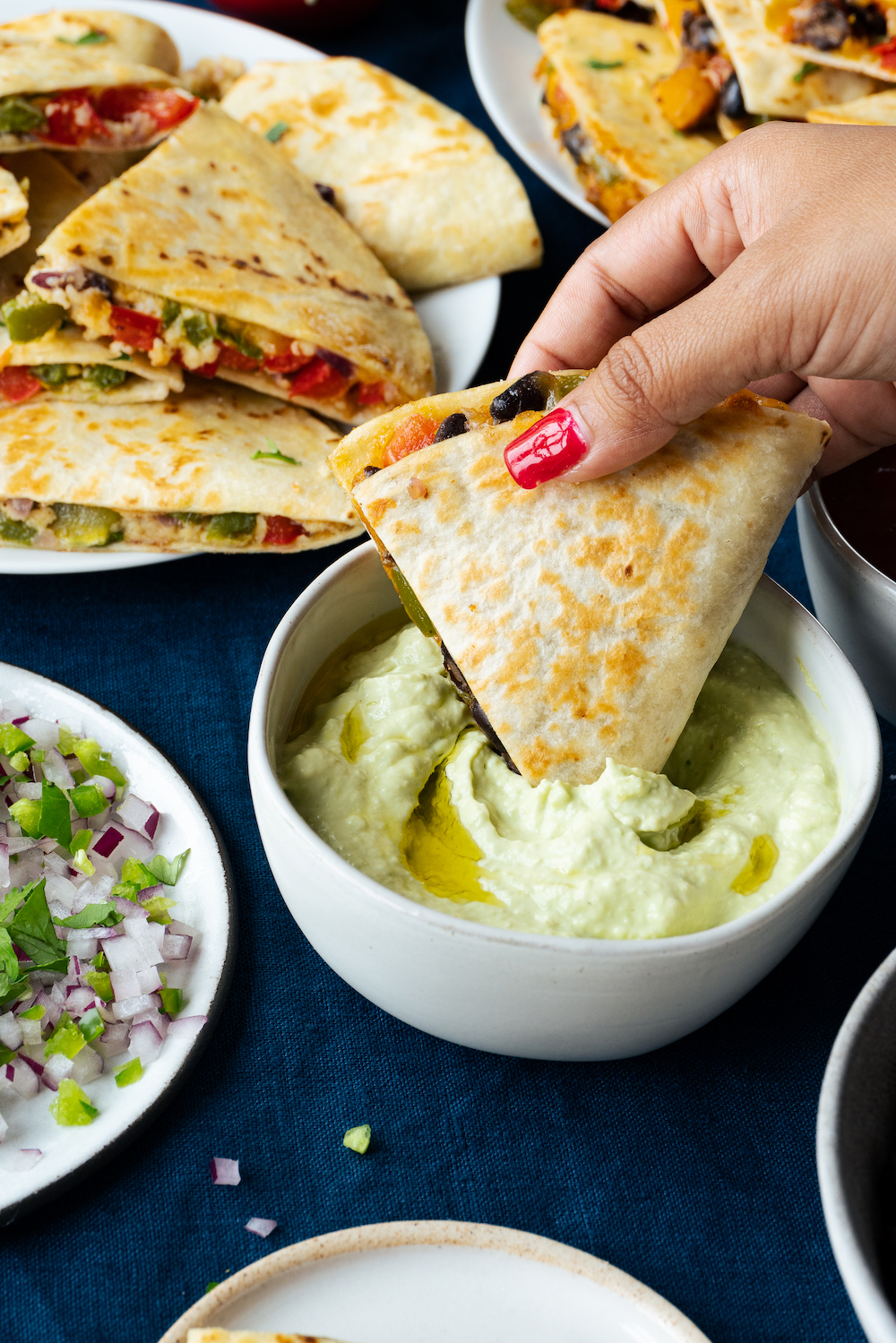 Vegetable and Vegan Quesadilla 
