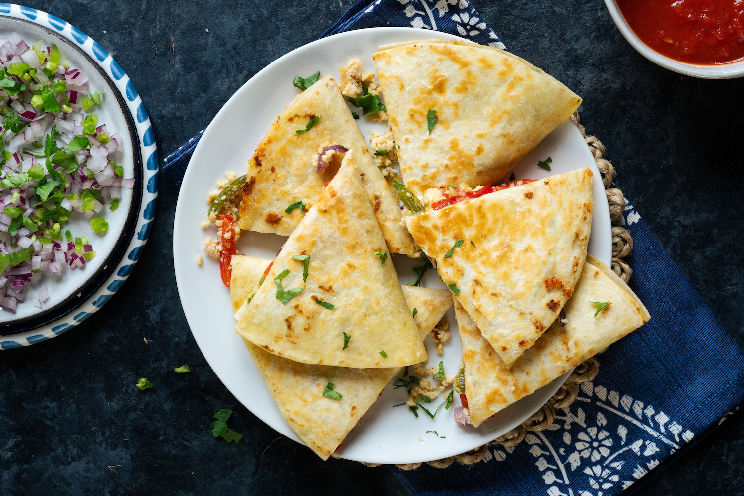 Vegetable and Vegan Quesadilla